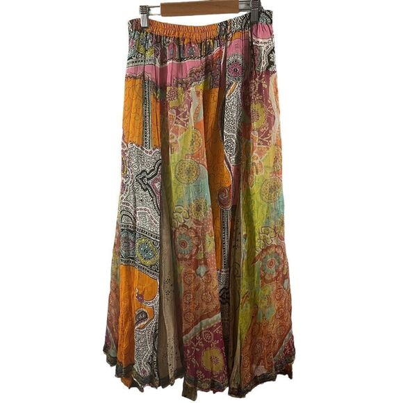 Boston Proper Vintage Boho Paisley Made in India Pleasant Maxi Skirt Size XS - Picture 1 of 9